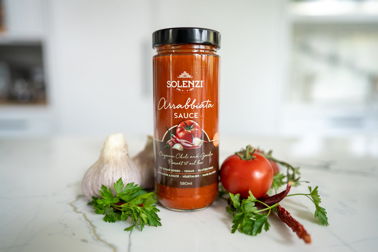 Arrabbiata Organic Chili and Garlic Sauce 580ml - Solenzi